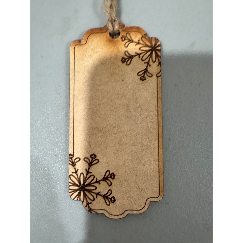 Wooden Snowflake Gift Tags Rustic Laser Etched Wood Labels with Twine 10 Pack